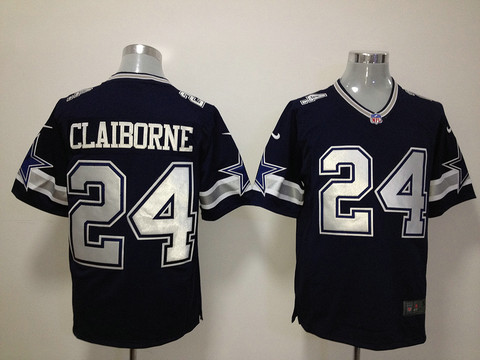 Dallas Cowboys 24 LSU Morris Claiborne Blue Game Nike Nfl jersey
